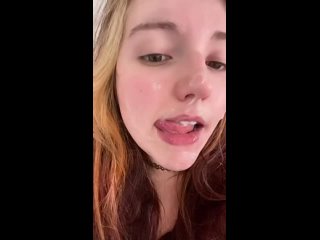 slut loves swallowing cum porn | cumsluts | sperm porn | cum porn a facial is always a great way to start the day