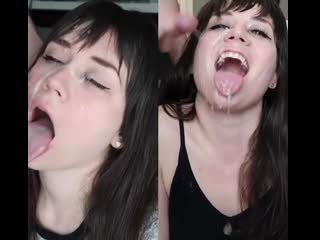 slut loves swallowing cum porn | cumsluts | sperm porn | cum porn side by side cumshots